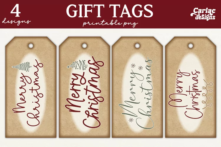 Christmas Gift Tags, Merry Christmas Printable Tags
