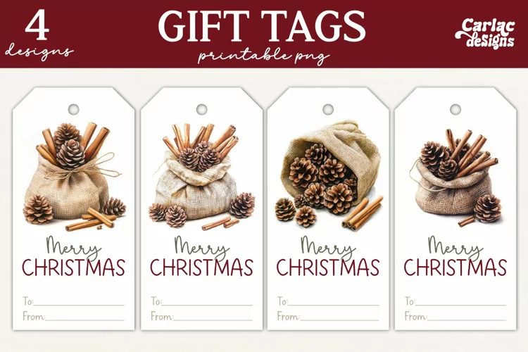 Christmas Gift Tags, Merry Christmas Printable Tags