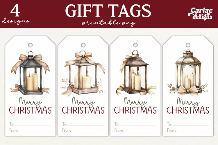 Christmas Gift Tags, Merry Christmas Printable Tags