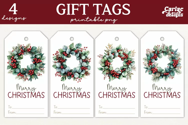 Christmas Gift Tags, Merry Christmas Printable Tags