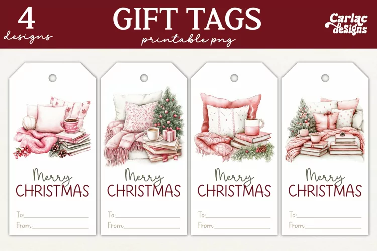 Christmas Gift Tags, Merry Christmas Printable Tags