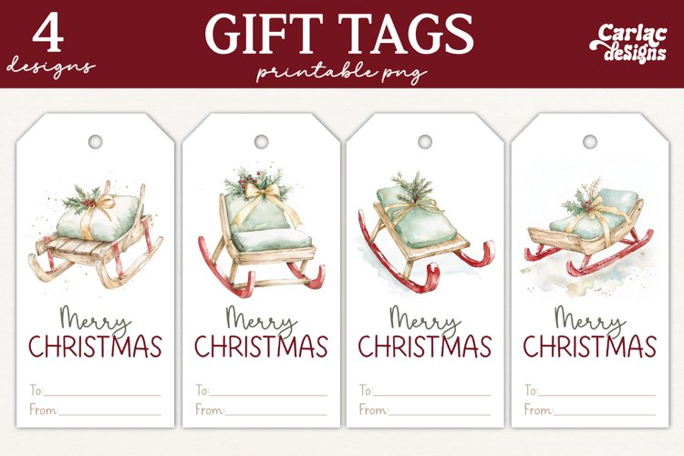 Christmas Gift Tags, Merry Christmas Printable Tags
