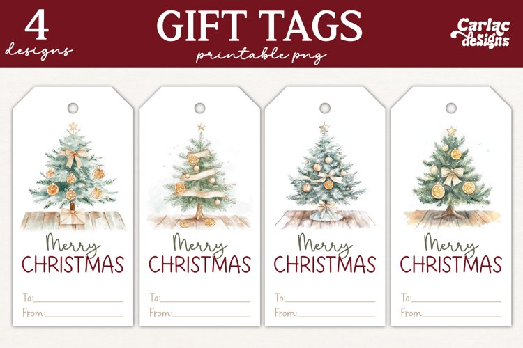 Christmas Gift Tags, Merry Christmas Printable Tags