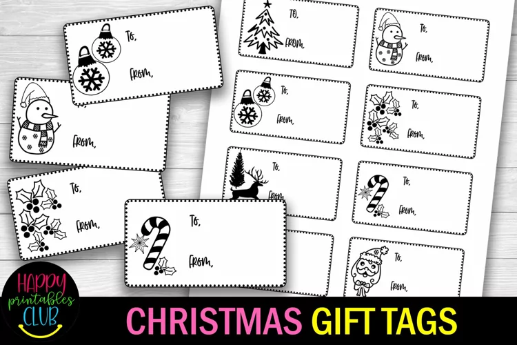 Christmas Gift Tags Printable I Holiday Gift Tags Labels