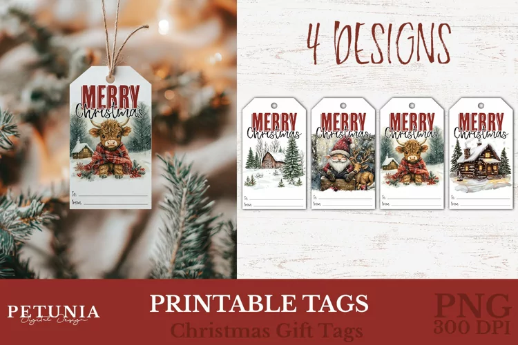 Christmas Gift Tags | Merry Christmas Printable Tags
