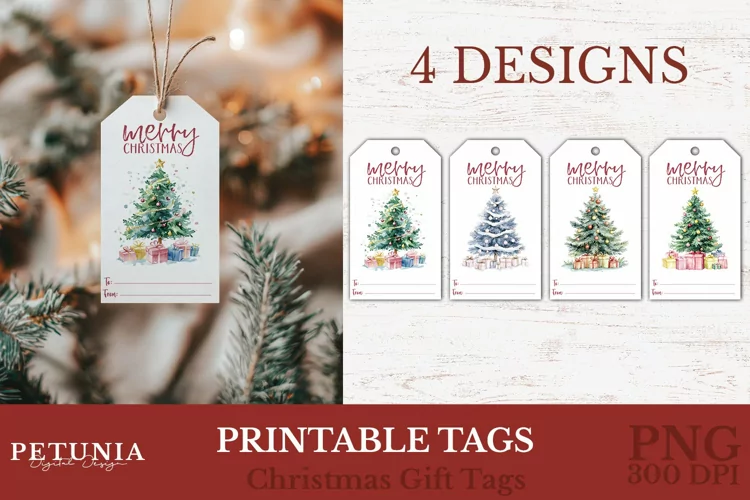 Christmas Gift Tags | Merry Christmas Printable Tags