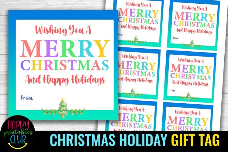 Christmas Holiday Gift Tag- Printable Christmas Gift Tags