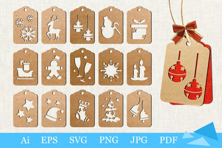 Christmas svg gift tags | Gift Tags Labels Cut Files