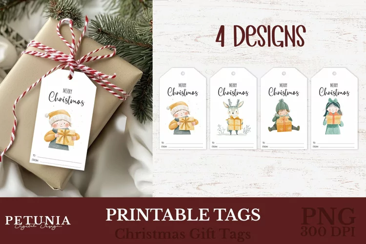 Cute Christmas Gift Tags | Merry Christmas Printable Tags