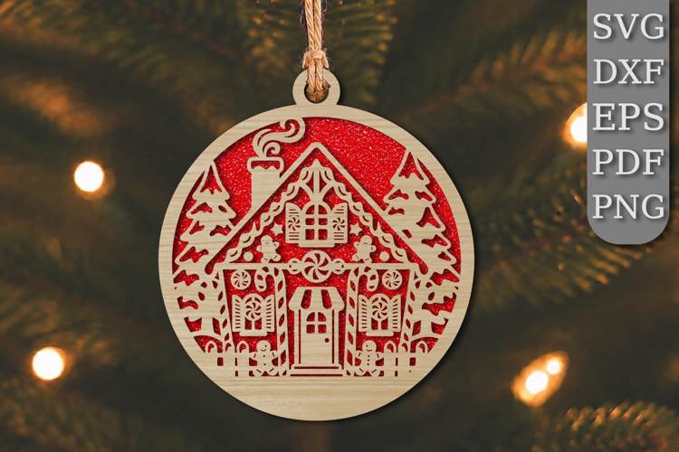 Christmas Gingerbread House Laser Cut SVG