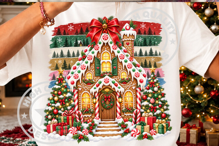 Christmas Gingerbread House PNG example image 1