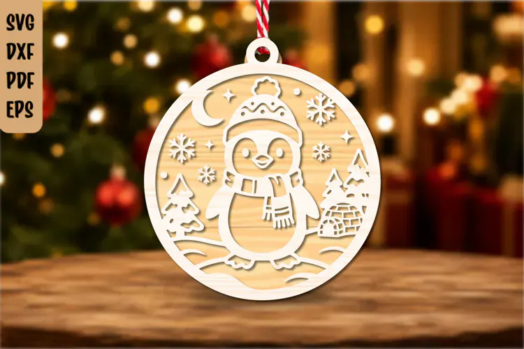 Christmas Gingerbread Man Ornament SVG Cut File