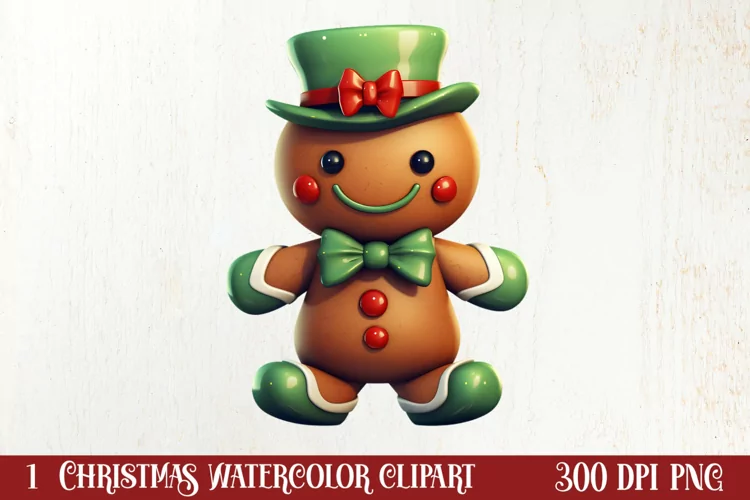 Christmas Gingerbread Man Sublimation, Christmas Clipart