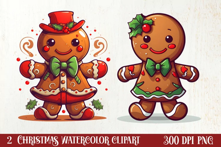 Christmas Gingerbread Man Sublimation, Christmas Clipart