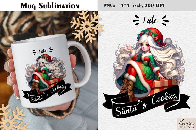 Cute Christmas Girl|Christmas Funny Quotes Mug Sublimation