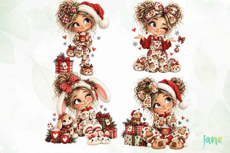 Christmas Girl Clipart