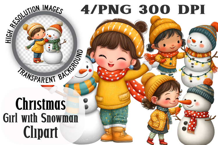 Christmas Snowman Clipart Image 18