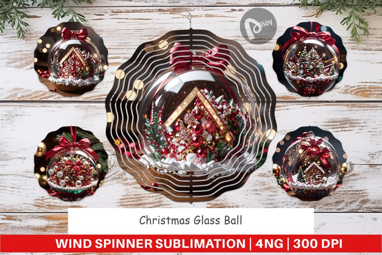 Wind Spinner Christmas Glass Ball
