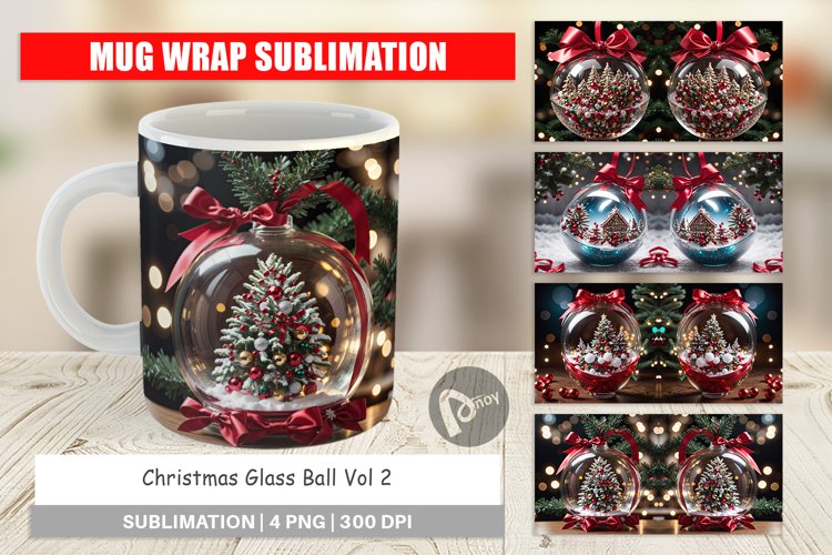 Mug Wrap Christmas Glass Ball