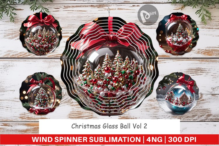Wind Spinner Christmas Glass Ball
