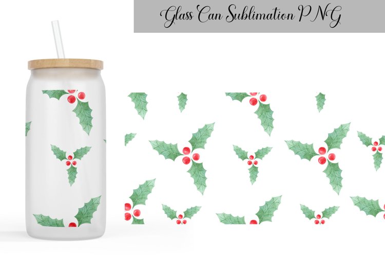 Christmas Can Glass Wrap| Libbey Glass Can Christmas