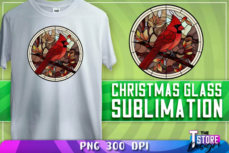 Christmas Glass Sublimation | T-Shirt Design | PNG File