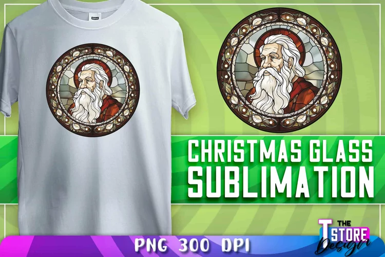Christmas Glass Sublimation | T-Shirt Design | PNG File