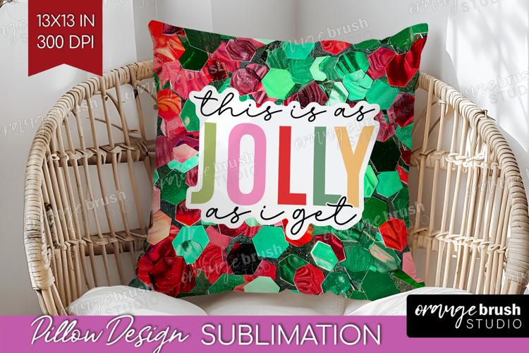 Funny Christmas Quote Pillow Sublimation - Xmas Glitter PNG