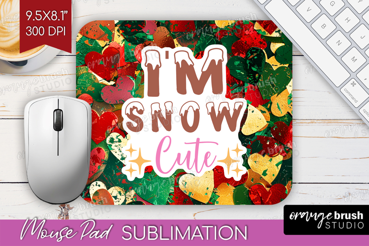 Funny Christmas Quote Mouse Pad Sublimation - Xmas Glitter