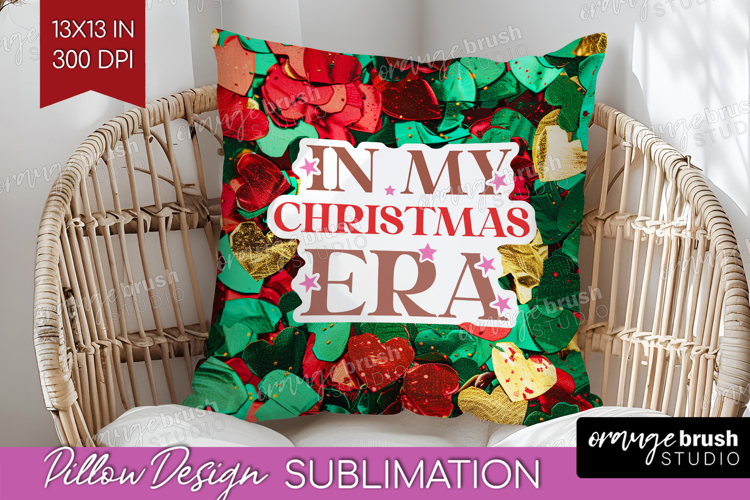 Funny Christmas Quote Pillow Sublimation - Xmas Glitter PNG