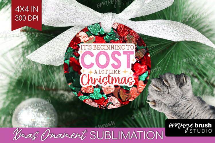 Funny Christmas Quote Ornament PNG - Xmas Glitter PNG