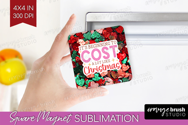 Funny Christmas Quote Magnet Sublimation - Xmas Glitter PNG