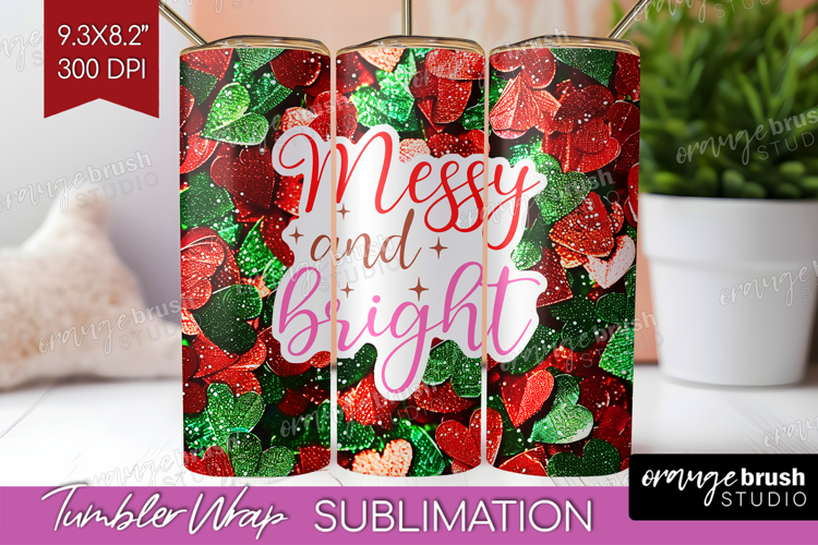 Funny Christmas Quote Tumbler Wrap - Xmas Glitter Tumbler