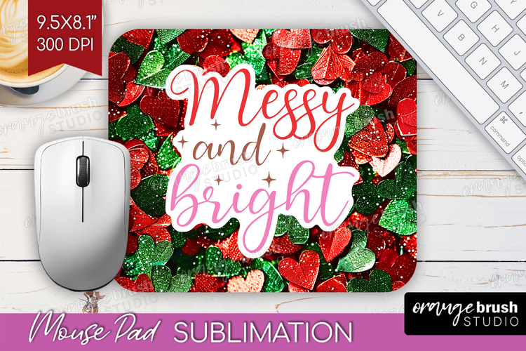 Funny Christmas Quote Mouse Pad Sublimation - Xmas Glitter