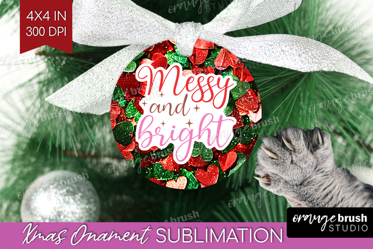 Funny Christmas Quote Ornament PNG - Xmas Glitter PNG