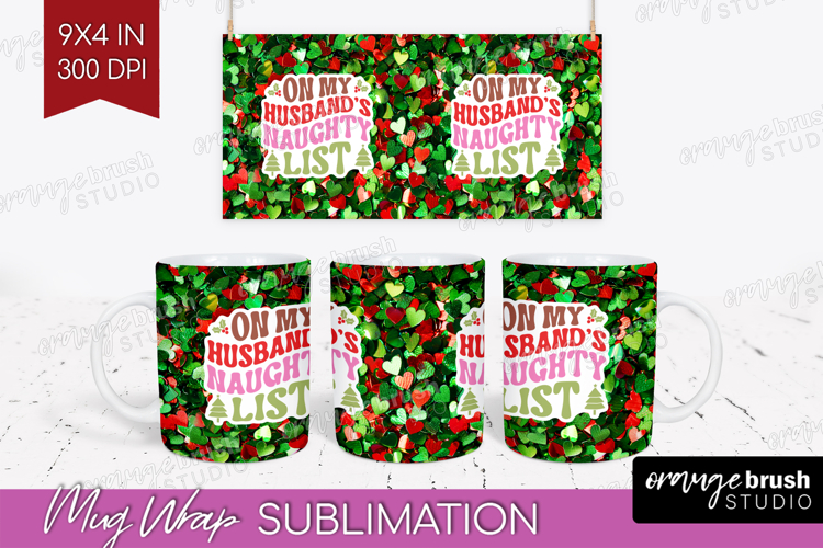 Funny Christmas Quote Mug Wrap - Xmas Glitter Mug PNG