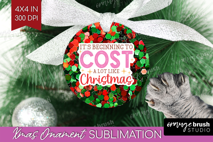 Funny Christmas Quote Ornament PNG - Xmas Glitter PNG