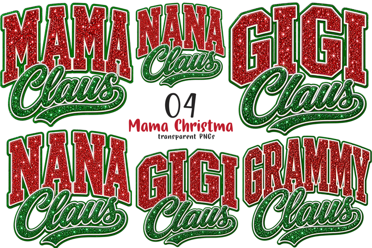 Glitter Christmas PNG Sublimation, Merry Christmas Png
