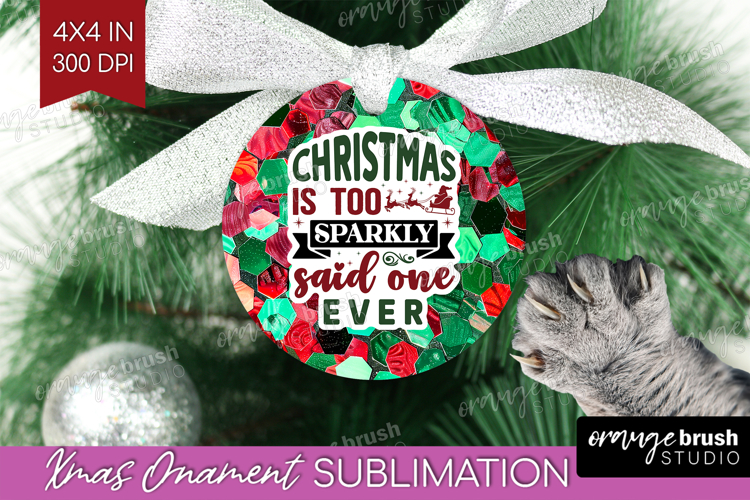 Funny Christmas Quote Ornament PNG - Xmas Glitter PNG