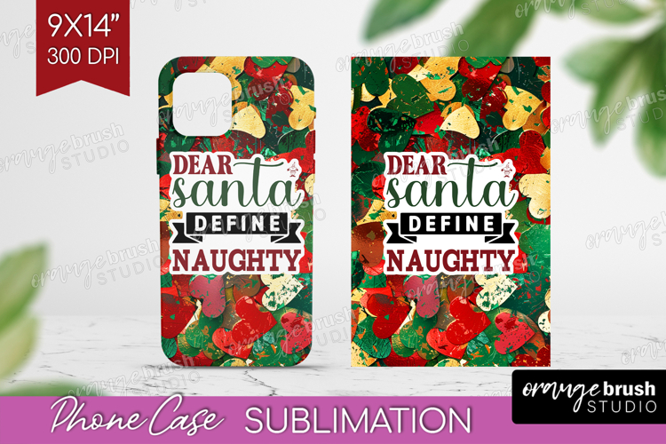Funny Christmas Quote Phone Case PNG - Xmas Glitter Case PNG
