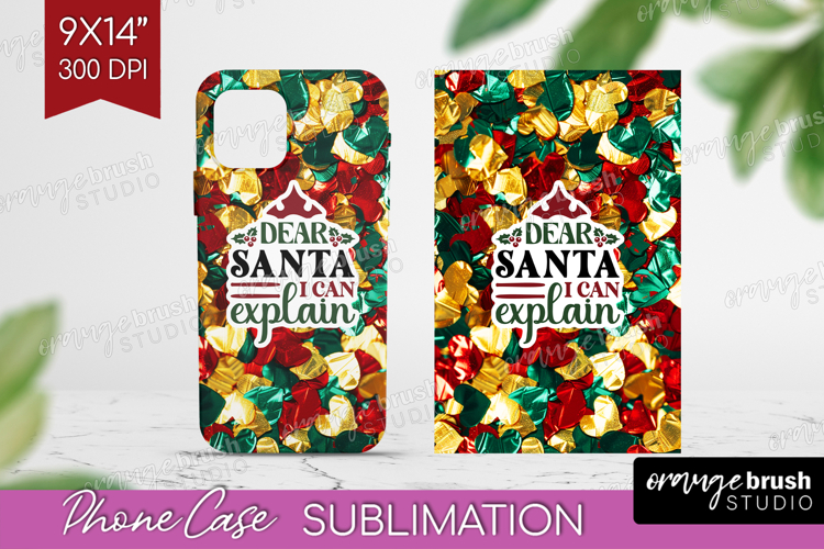Funny Christmas Quote Phone Case PNG - Xmas Glitter Case PNG