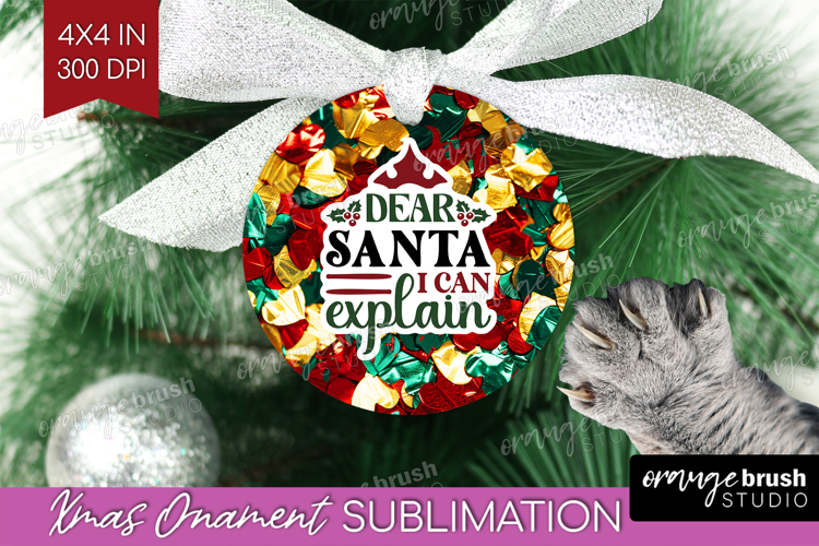 Funny Christmas Quote Ornament PNG - Xmas Glitter PNG