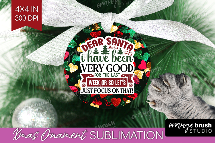 Funny Christmas Quote Ornament PNG - Xmas Glitter PNG