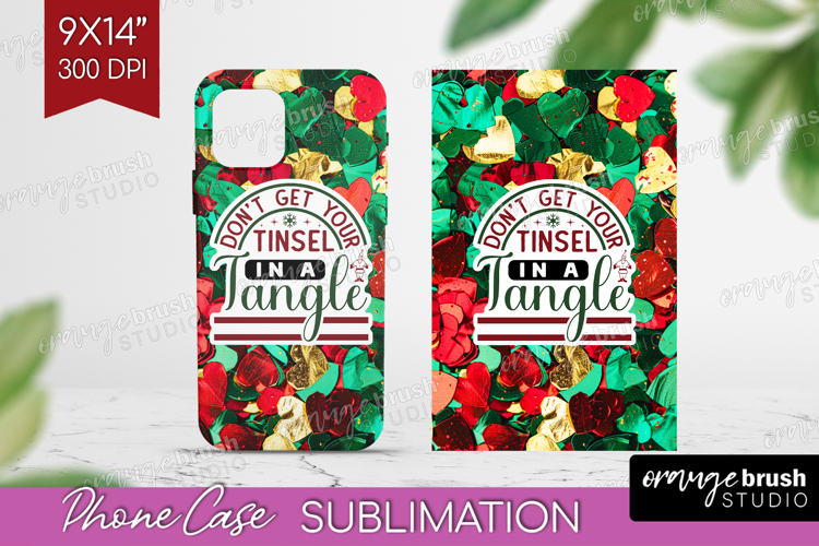 Funny Christmas Quote Phone Case PNG - Xmas Glitter Case PNG
