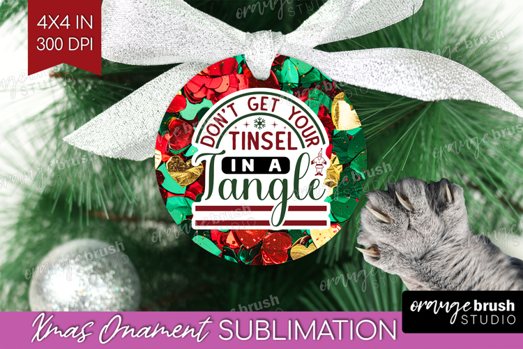 Funny Christmas Quote Ornament PNG - Xmas Glitter PNG