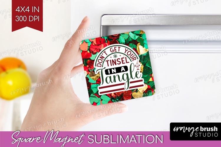 Funny Christmas Quote Magnet Sublimation - Xmas Glitter PNG