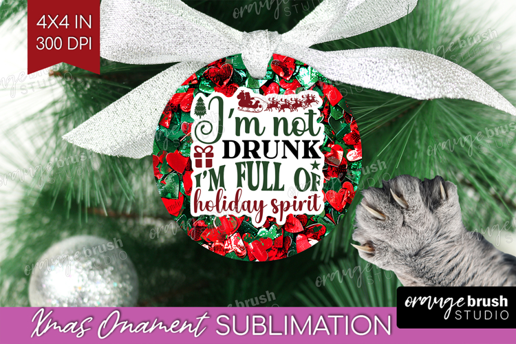 Funny Christmas Quote Ornament PNG - Xmas Glitter PNG
