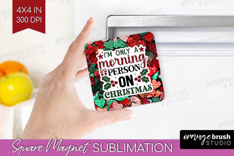 Funny Christmas Quote Magnet Sublimation - Xmas Glitter PNG