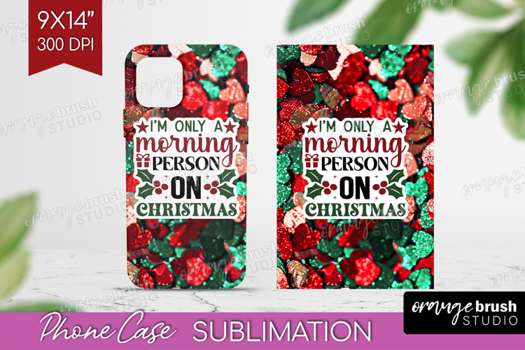 Funny Christmas Quote Phone Case PNG - Xmas Glitter Case PNG