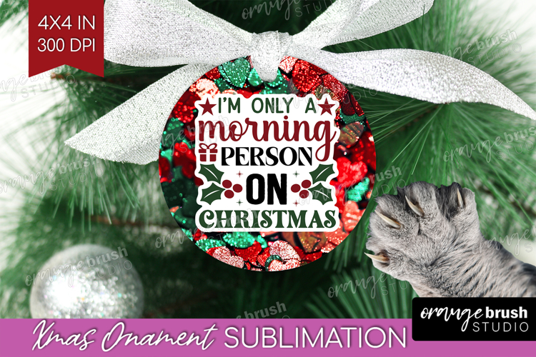 Funny Christmas Quote Ornament PNG - Xmas Glitter PNG